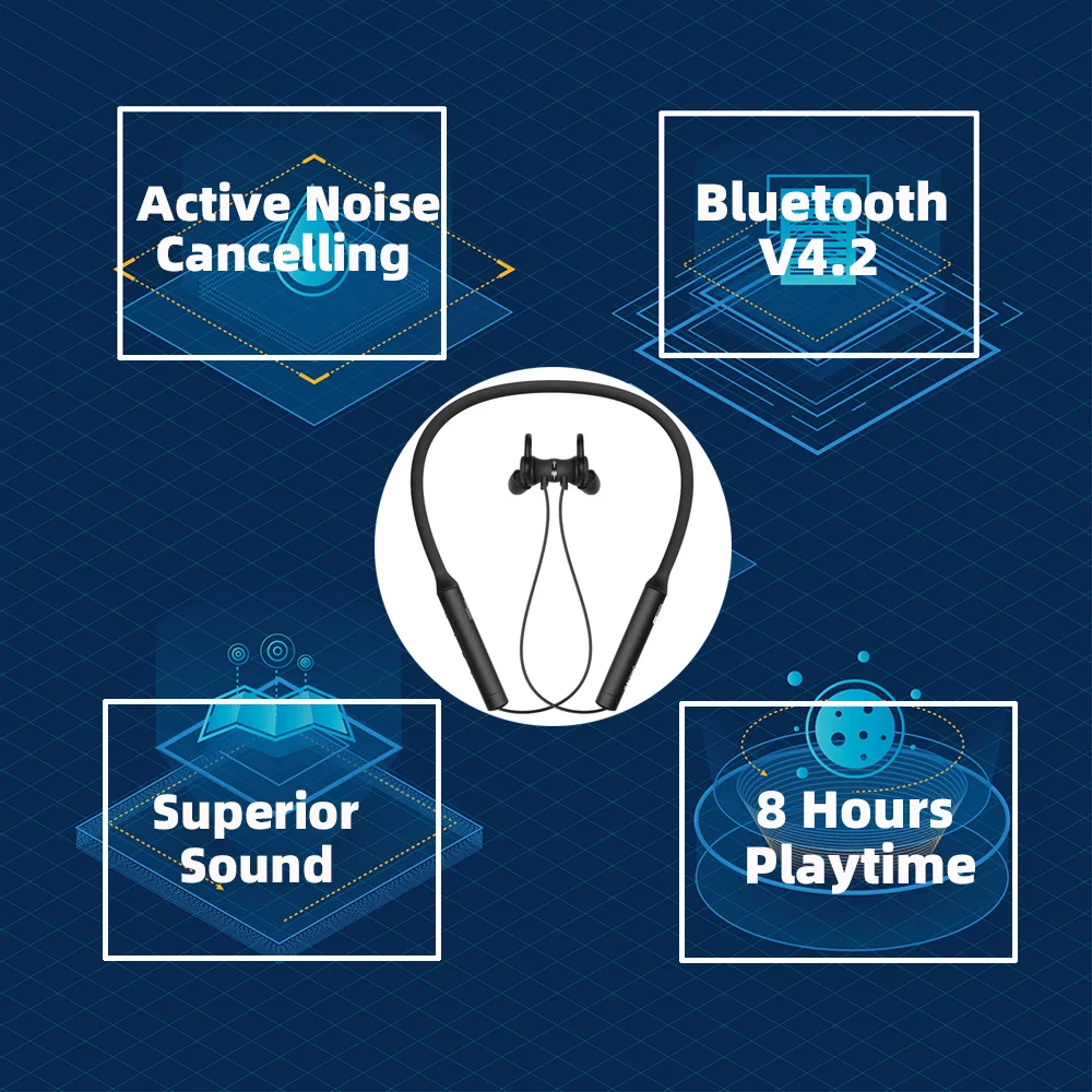 Ralyin активный шумоподавление bluetooth наушники спортивные беспроводные ANC Bluetooth