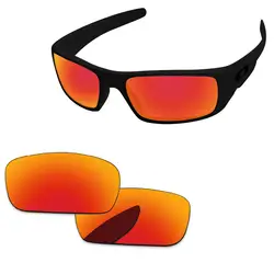 Поликарбонат-огненный красный зеркальные Сменные линзы для коленчатого вала Солнцезащитные очки Рамка для защиты от 100% UVA и UVB