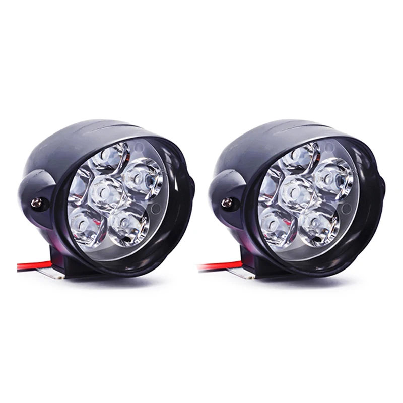 

2 pcs Universal 1200lm motorcycle headlight led Motorbike fog spotlight lamp Scooters DRL working External lighting 12V white