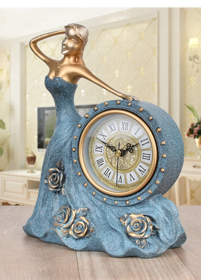 desk retro flip clock office accessories decoration desk clock wood thermometer clock shabby chic vintage style digital  (10)
