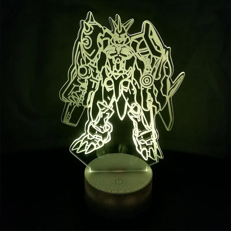 Настольная 3D лампа Digimon OMEGAMON светодиодный ночсветильник Приключения wargrey mon Garurumon