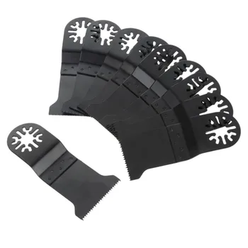 

dophee 10Pcs 45mm Oscillating Tool Mini Saw Blade For Multimaster Renovator Power Tool Bosch Dremel TCH Fein Wood Metal Cutting