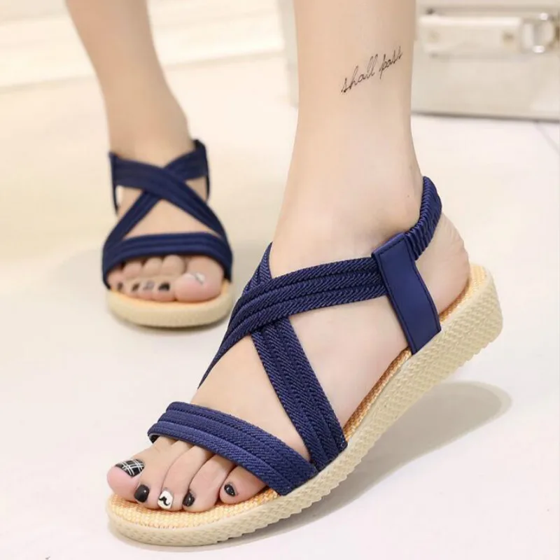 

TRAANO New Summer Women Sandals Bohemia Comfortable Ladies Shoes Beach Gladiator Sandal Women Casual Simple Female Shoes C-061