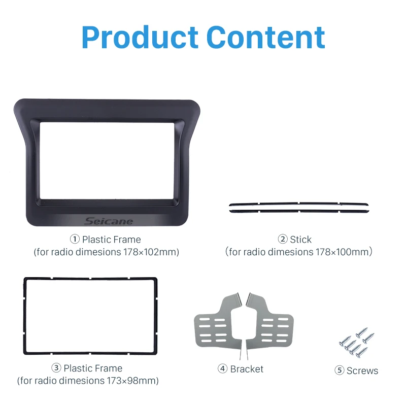 Seicane 173*98 мм 2Din фасции установочный комплект крышка отделка автомобиля Радио Рамка для 2010 Nissan N400/Opel Movano/Renault Master III