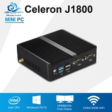 Мини-ПК Celeron J1800 2.41 ГГц Dual LAN мини промышленный компьютер N2830 тонкий клиент безвентиляторный Дизайн Windows 10 Настольный ПК