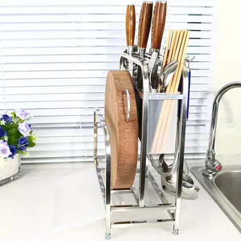 

Multi-function Cookware Knife Holder Organizer Rack Pot Lid Storage Holder for Chopping Board Shelving Organizer DQ9022-1/-2/-3