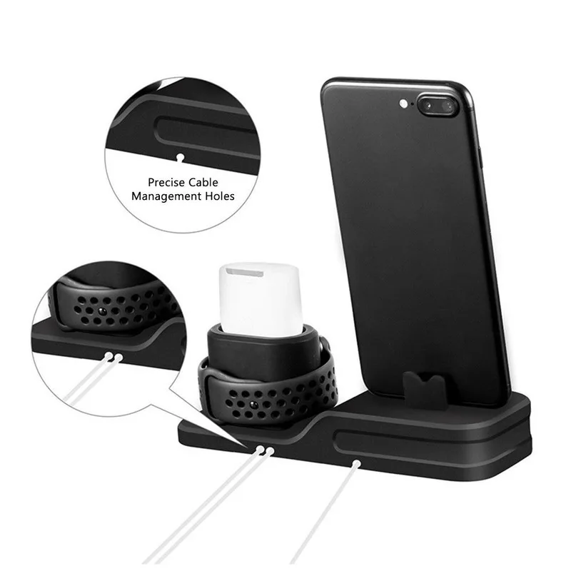 Беспроводное зарядное устройство Qi для Apple watch 1 2 3 iPhone XS Max XR X 8 Plus AirPods быстрая