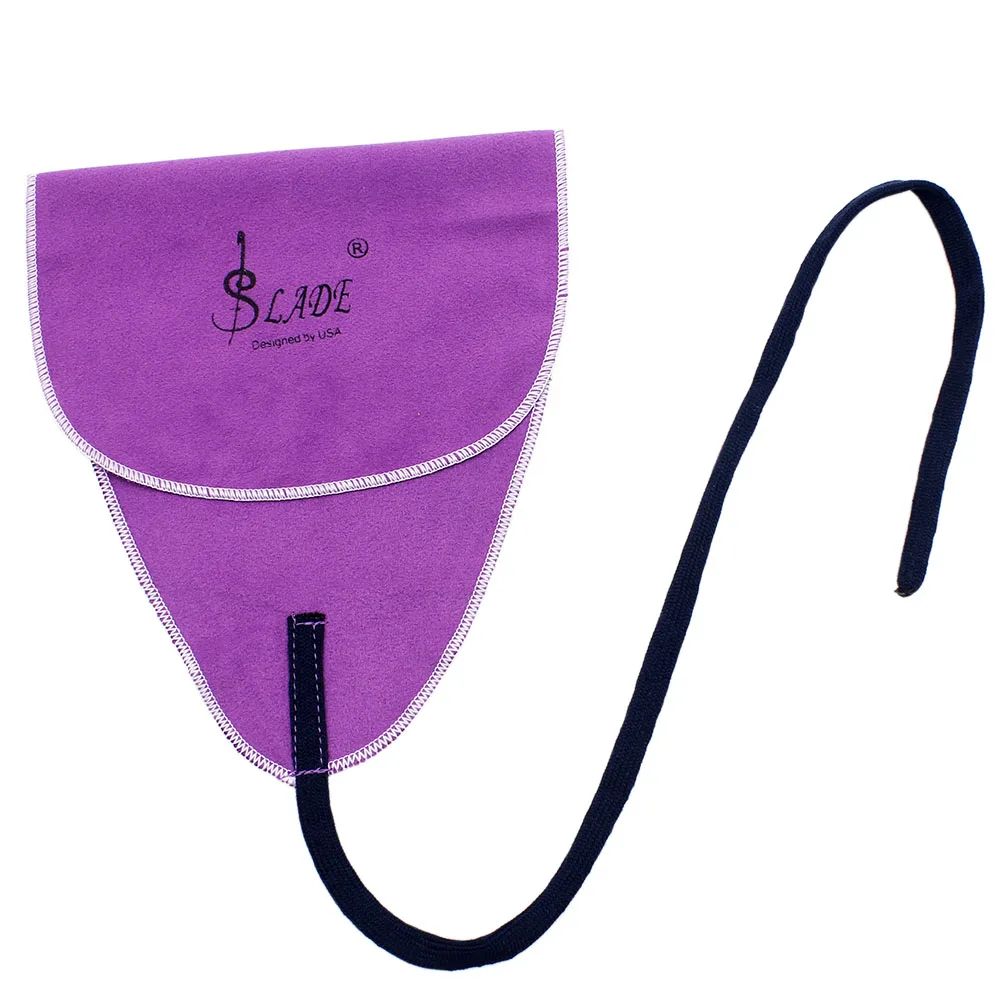 High Quality Cleaning Wiping Cloth For Woodwind Inside Tube Clarinet Flute Saxphone Purple 32*17cm