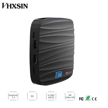 

VHXSIN 50PCS/LOT T98 Android 8.1 2GB 16GB Smart TV Box RK3328 Quad Core USB3.0 2.4G WiFi