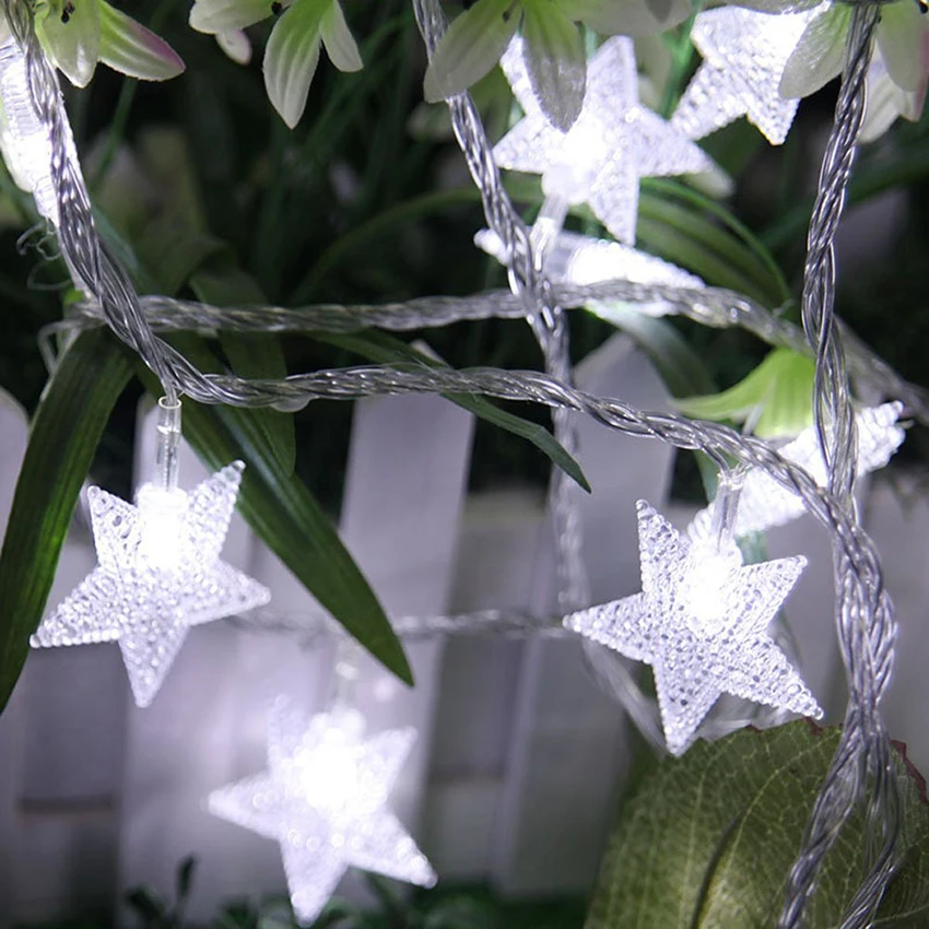 10/20/30/40 Leds Star Shaped LED Fairy String Lights Battery Operated Holiday Christmas Party Wedding Decoration Fairy Lights 10/20/30/40 Leds Star Shaped LED Fairy String Lights Battery Operated Holiday Christmas Party Wedding Decoration Fairy Lights
