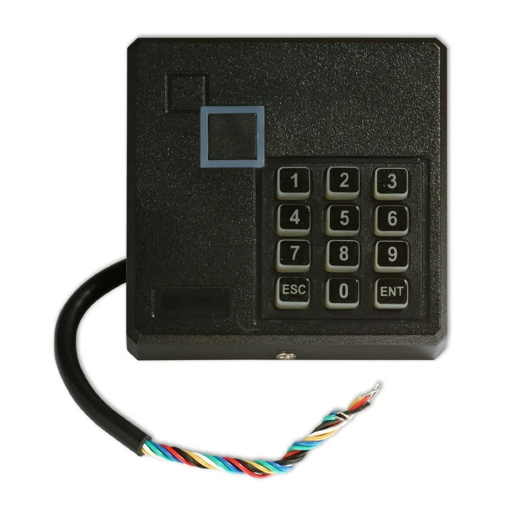 WG26/34 RFID 125KHz / IC 13.56mhz 카드 리더 키패드 위건드 액세스 제어 리더 색상 검정 방수