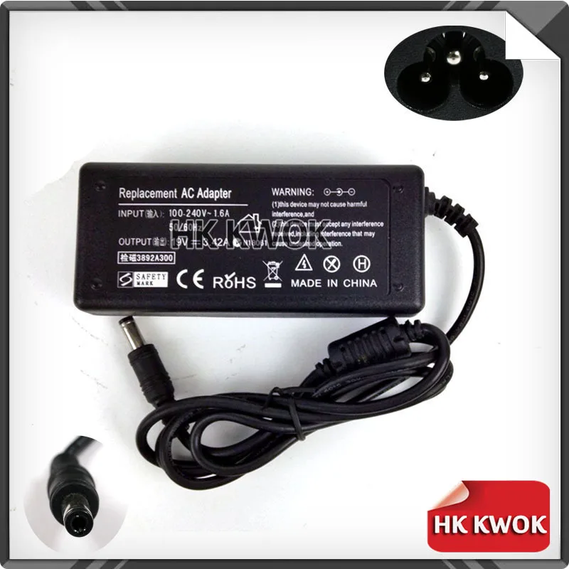 19V 3.42A 5,5*2,5 мм ноутбук адаптер переменного тока зарядное устройство подходит для lenovo/asus/toshiba/benq Ноутбук Блок питания адаптер зарядное устройство для ноутбука