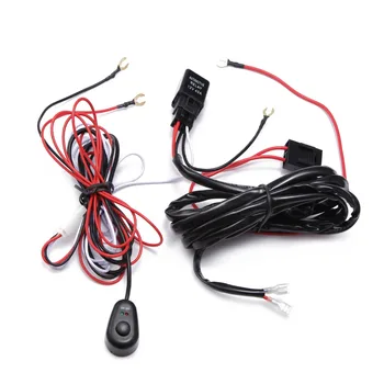 

ECAHAYKU Car Auto Led Work Lamp Driving Lights 2m Wiring Harness Offroad Led Light Bar Wire Cable 40A 12v 24v Switch Relay Kit