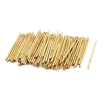 

100pcs PA100-T2 1.4mm Dia 33.3mm Length Metal Spring Pressure Test Probe Needle