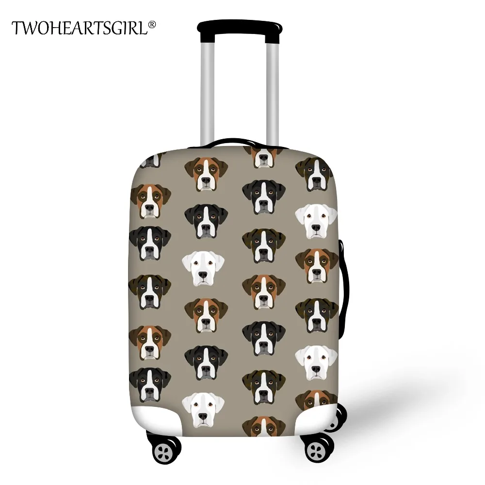 TWOHEARTSGIRL Cute Floral Boxer Printing Luggage Cover Protective