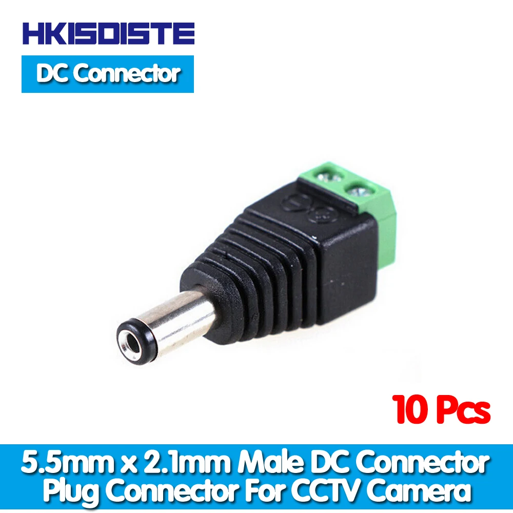 HKIXDISTE 10 шт./лот 5 мм * 2 1 DC разъем CCTV питания BNC для камеры видеонаблюдения |