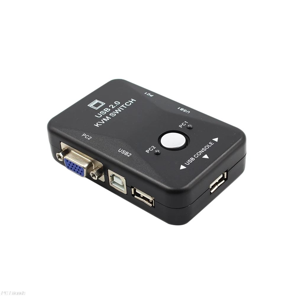  USB2.0 2-Port KVM Switcher Switch Box Mouse/Keyboard/VGA Video Monitor 1920x1440