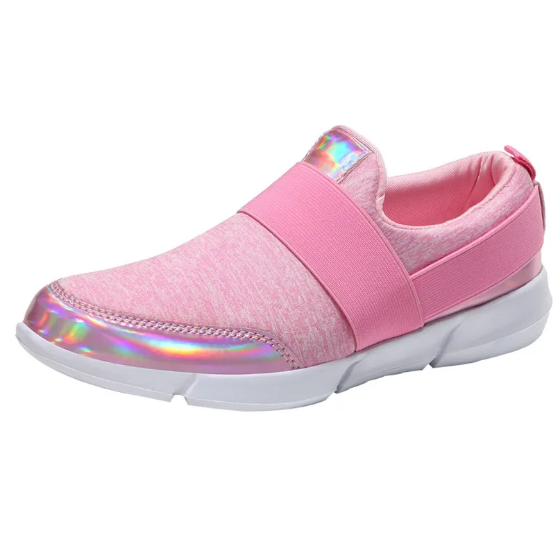 Outdoor Sports Shoes Women Hollow Round Head Flat Breathable Leisure Sports Shockproof Shoes Soft Bottom Running shoes #3J30#F (3)