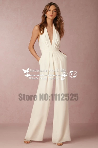 backless pant suit