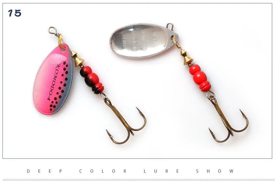 W.p.e Brand 1pcs Spinner Lure 6.5g/9.7g/13.4g Bass Fishing Bait