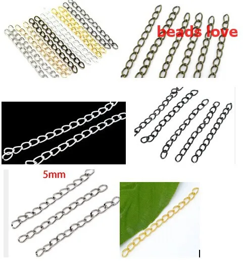 

(100Pcs/lot ) 5mm Pick 4 Colors Extended&Extension Jewelry Chain/Tail Extender DIY Jewelry Findings(w02941)Free Shipping!