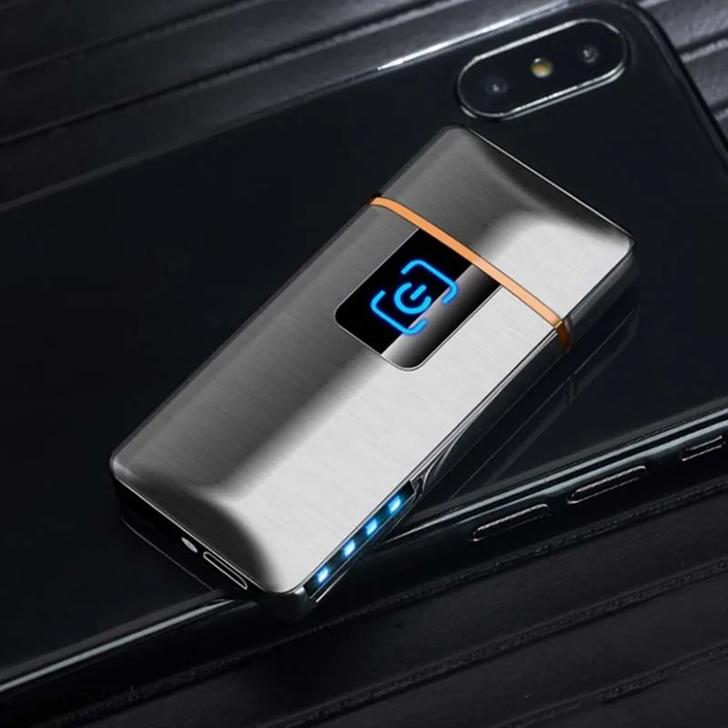USB зарядка Зажигалка Ветрозащитная сенсорная индукция эксклюзивные Взрывные