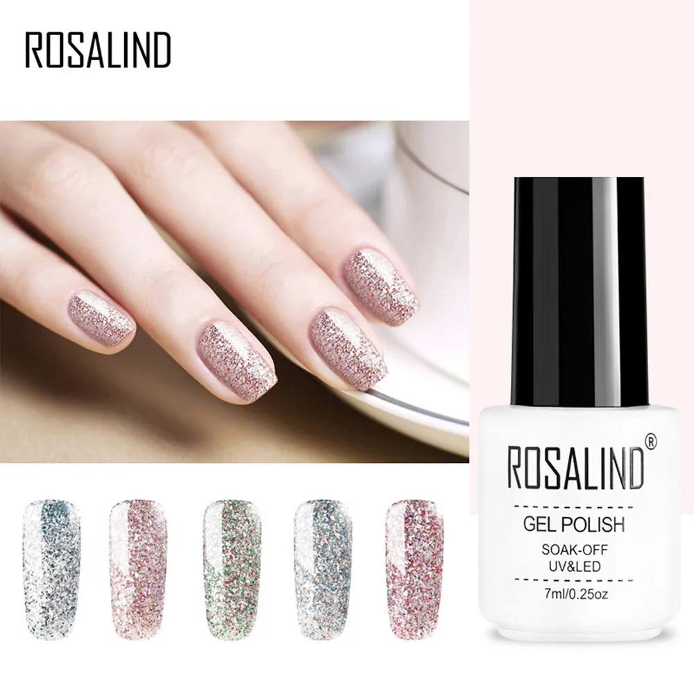 ROSALIND Гель-лак для ногтей @ Shining UV лак верхнее покрытие Базовое отмачиваемый