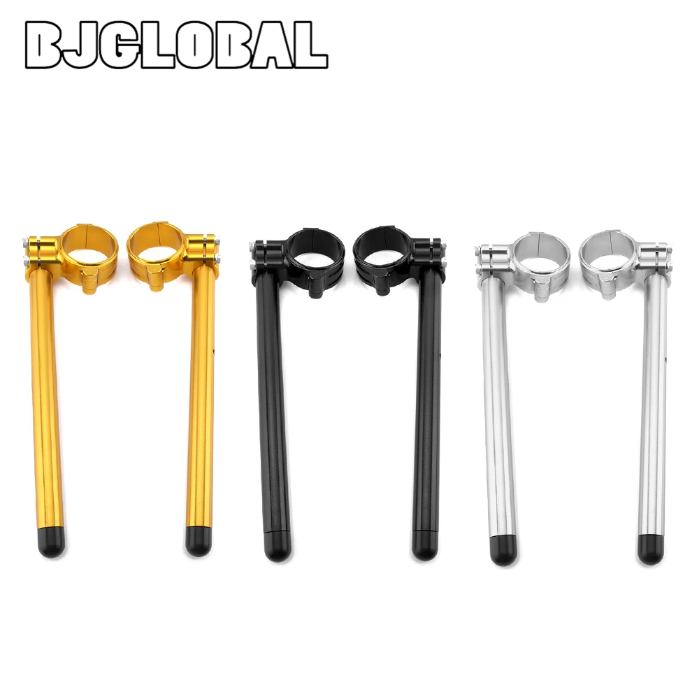 

Motorcycle 7/8" 22mm CNC Clip on handlebar Tube Fork Clipons Adjustable Riser Clip On Clip-On Handlebars Handle Bars Grips Moto