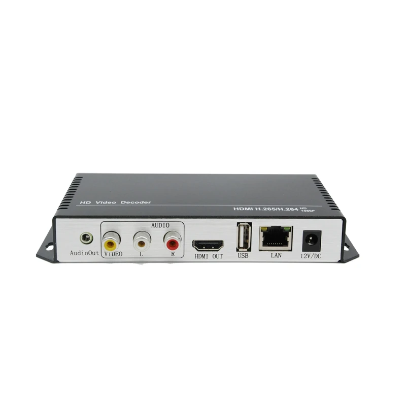 Видеодекодер HEVC 4K H.265 и H.264 AV HDMI аудиовыход для рекламного дисплея медиа IP камеры