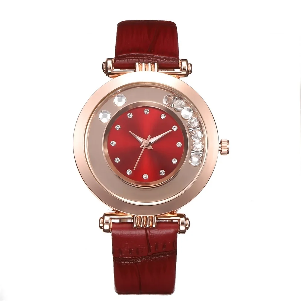 Khorasan модные черные женские часы роскошные кожаные блестящие повседневные наручные часы женские кварцевые часы Reloj Mujer Montre Femme часы