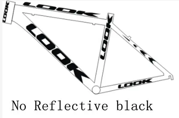 Светоотражающая рамка для шоссейного велосипеда MTB, наклейка для велосипеда, защита для горного велоспорта, наклейка на колесо, вилка для велосипеда, светоотражающие наклейки - Цвет: No Reflective black