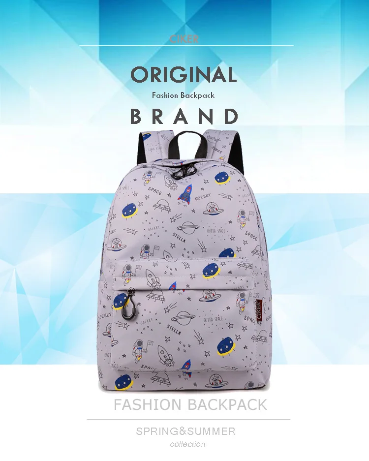 Space printing backpack for girs boys (16)