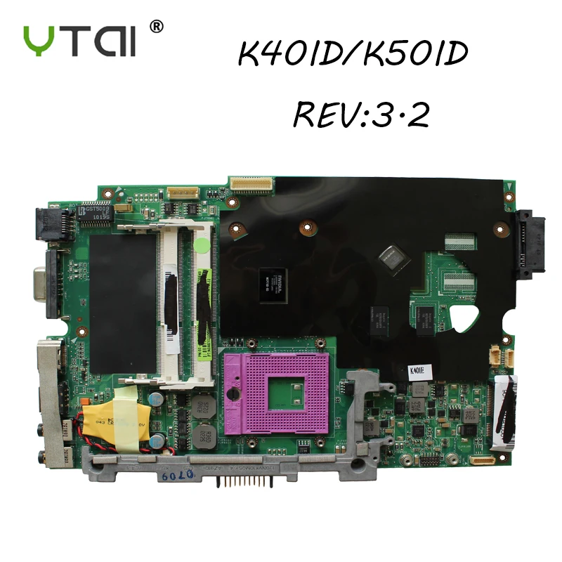 K40ID материнская плата для ноутбука ASUS K40ID K50ID K40IE K50IE X50DI K40I K50I Тесты оригинальная материнская плата DDR3 Тесты ed неповрежденным