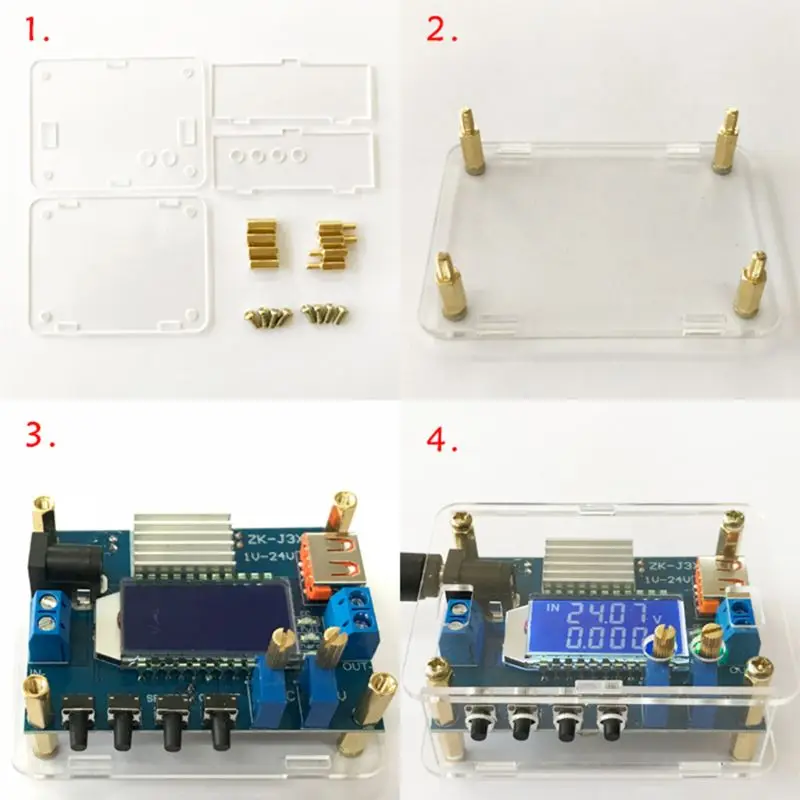 1 комплект постоянного напряжения/тока Регулируемый понижающий модуль высокой точности DC понижающая плата ЖК-цифровой дисплей