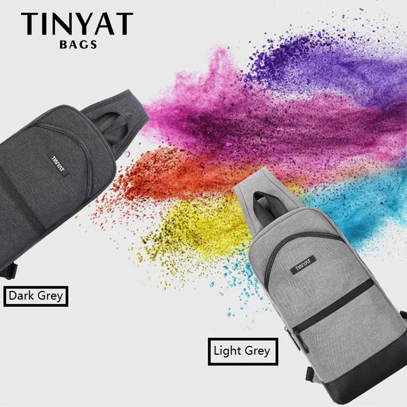 TINYAT мужская сумка через плечо, новая нагрудная Сумка для подростков, повседневная Холщовая Сумка на плечо для 7,9 дюймов, кожаная большая сумка-мессенджер