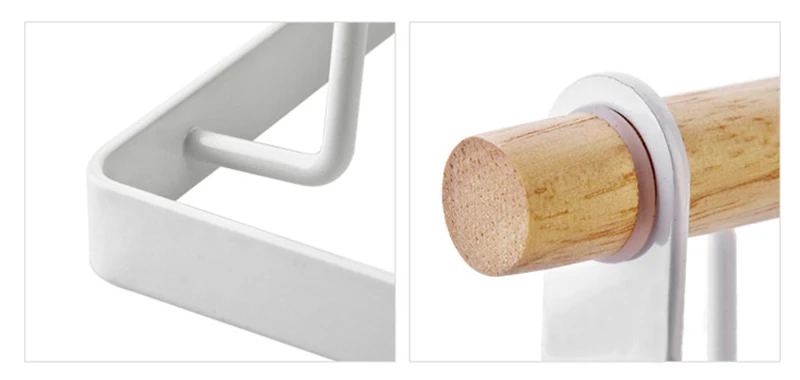 Coffee Tea Cup Holder Stand 6 Mug Wood Handle Storage Rack Holders W6 Hooks(Not includ cups) (4)