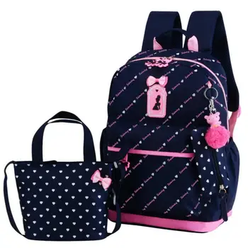 

Children School Bags Teenagers Girls Printing Rucksack school Backpacks 3pcs/Set Mochila kids travel backpack sac a dos enfant