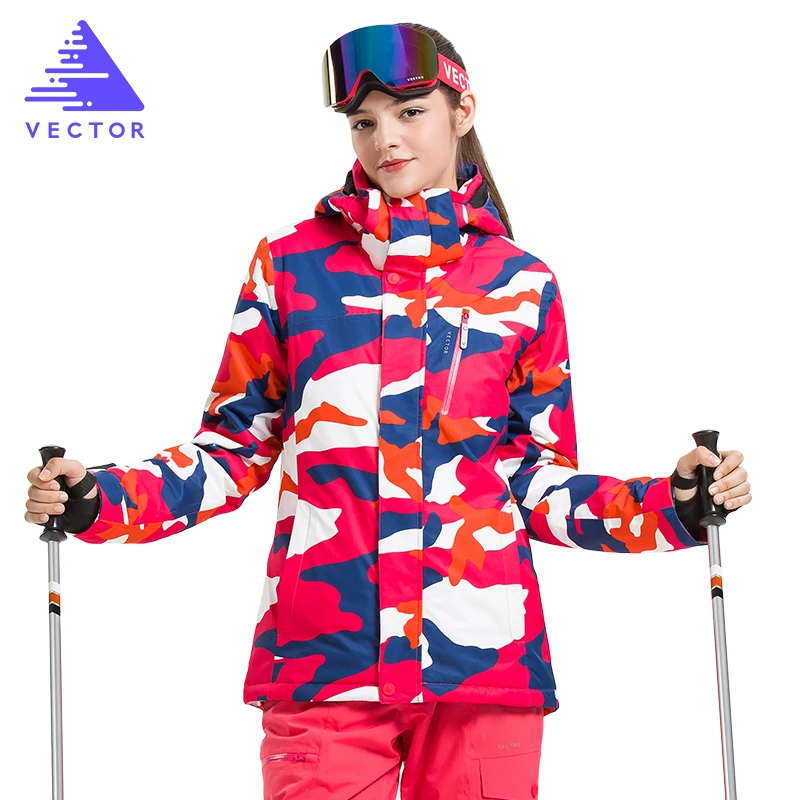 Women Ski Jacket Outdoor Winter Ski Clothing Womens Waterproof Windproof Snowboard Coat Breathable Super Warm Winter Ski Suit