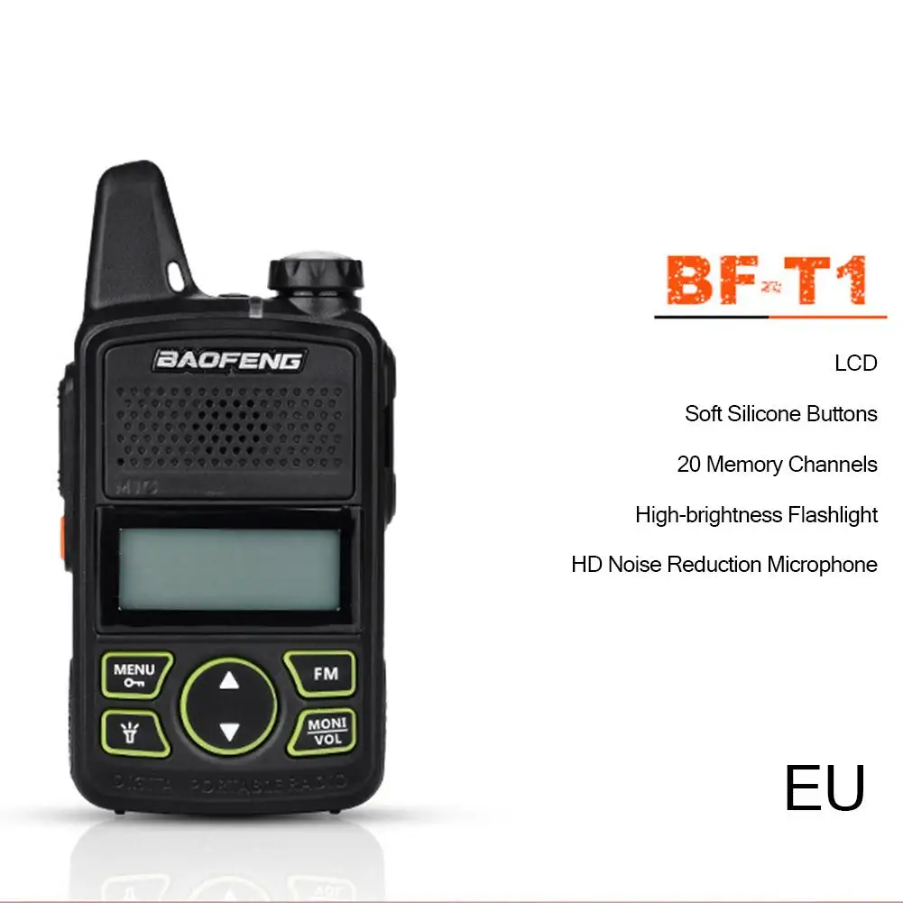 2pcs Baofeng BF T1 Portable Radio MINI Walkie Talkie Dual Ham Radio ...