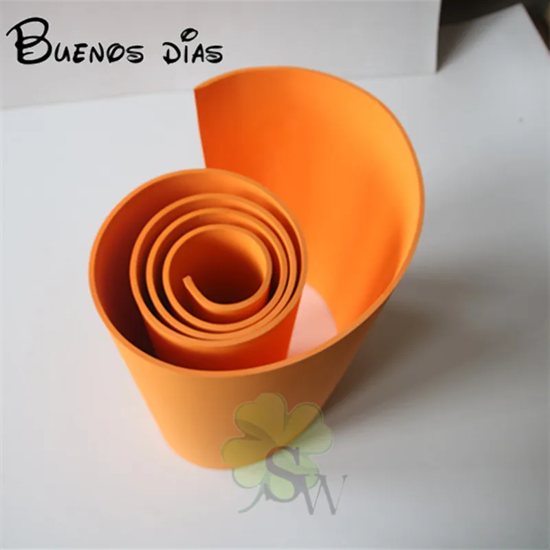 

5mm thickness orange color no hole Eva foam sheet,cosplay children school handmade material Size 50cm*200cm