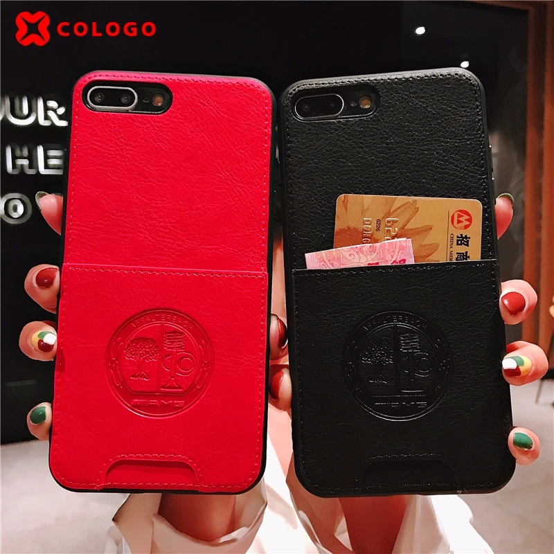 

New Sports car AMG pattern Phone Cover Case for iPhone X XS MAX XR 7 8 6 6s Plus leather Multi-function card wallet Phone Coque
