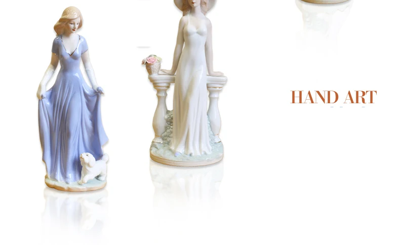 Европейские статуэтки для красоты, художественные поделки для гостиной, кофейного бара, украшение для дома, керамическая статуя леди, Современный Свадебный декор