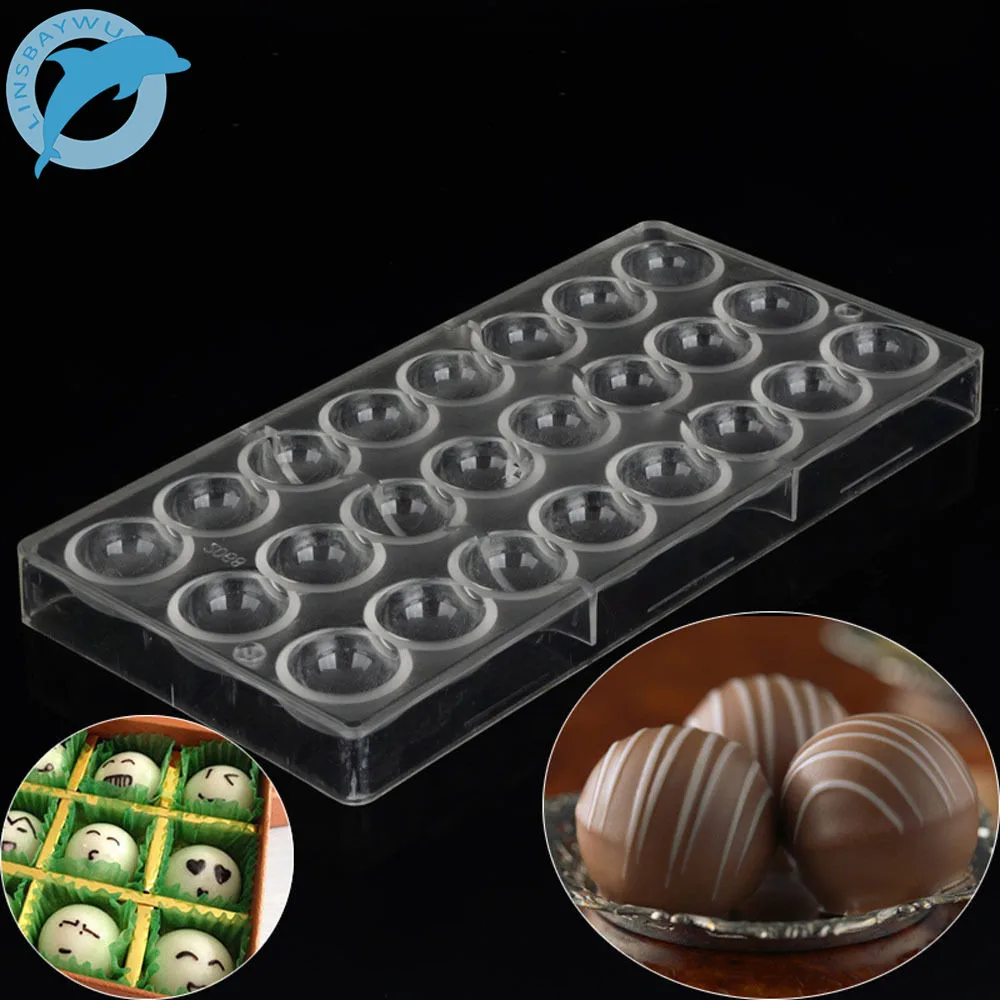 

LINSBAYWU 1 Pc Chocolate Mold Plastic Oven Semi Sphere Chocolate Mould PC Polycarbonate Baking Bakeware Rectangle Cooking Tools