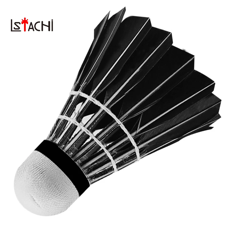 

LSTACHi Badminton Shuttlecock White Goose Board Feather Flying Stability Durable Shuttlecock Ball 3pcs Barrel