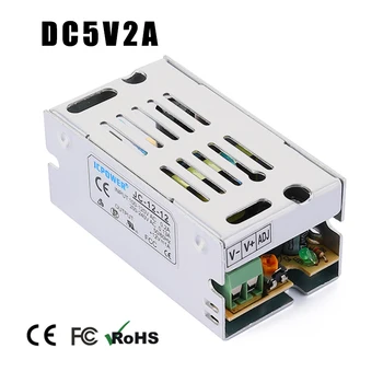 

2pcs LED Driver 5V 2A 10W Switching Power Supply Driver for LED Strip AC 110V 220V Input to DC 5V led voltage transformer