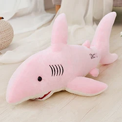 Серый Розовый Акула плюшевая игрушка большие зубы реалистичные океан водные животные кукла-акула дети Huggable Plushie игрушка подарок на день рождения - Цвет: Pink