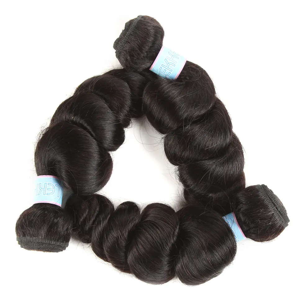 Малазийские волнистые пряди Lekker, 8-28 дюймов, человеческие волнистые пряди, натуральный цвет, можно смешать, 100 г, плетение волос