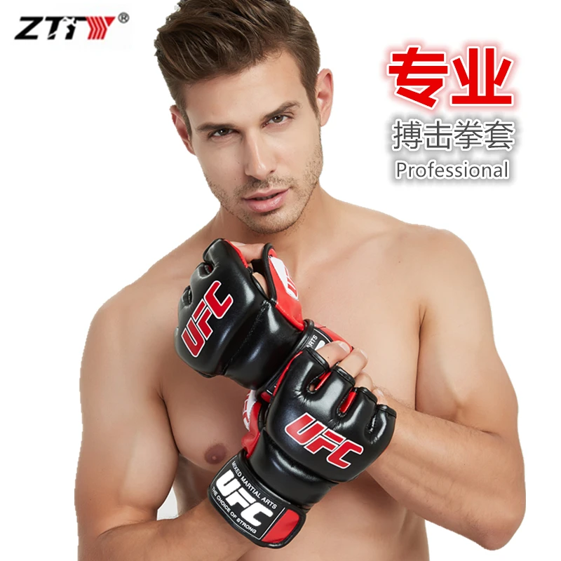 Sports Pro Style MMA Muay Thai Grappling Training Sparring Half Mitts Gloves