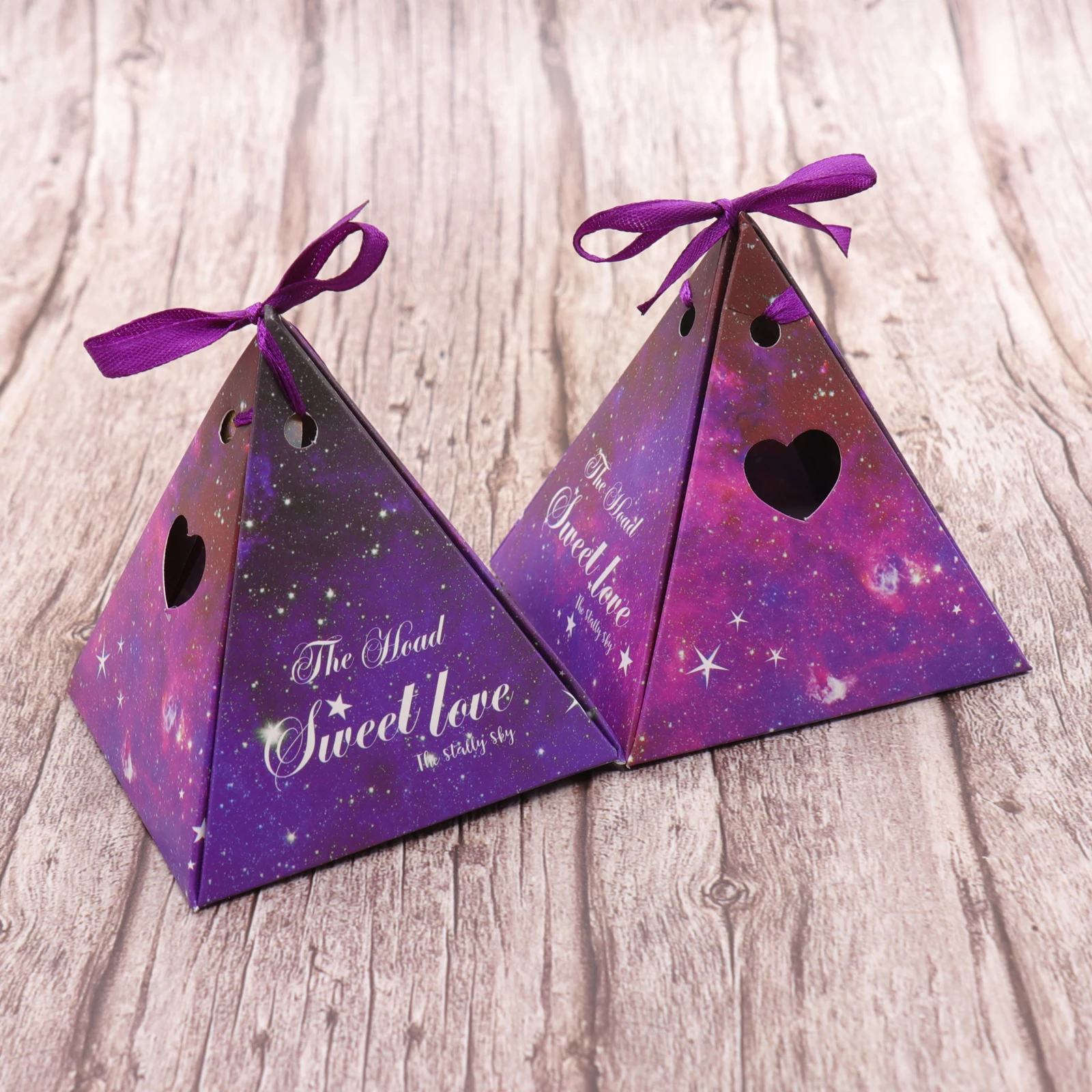 Romantic wedding decoration Creativity Starry sky candy box Pyramid