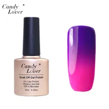 Candy Lover HOT 1 PCS Temperature Change Nail Color UV Gel Polish Nail Gel for Nail soak off gel polish 10ml